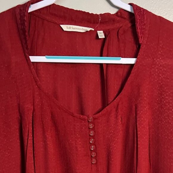 Soft Surroundings Tops - Soft Surroundings Margate Top In Sun-Dried Tomato Size M